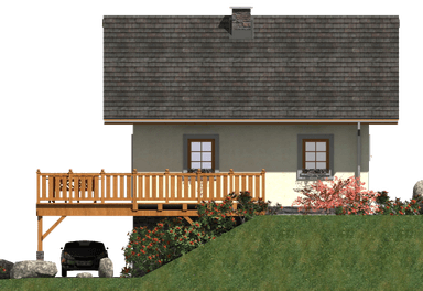 Elewacja tylna w projekcie L-87