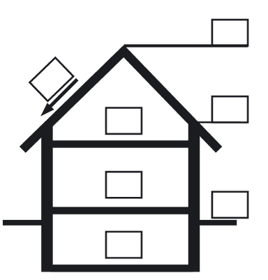 Przekrój w projekcie domu L-87