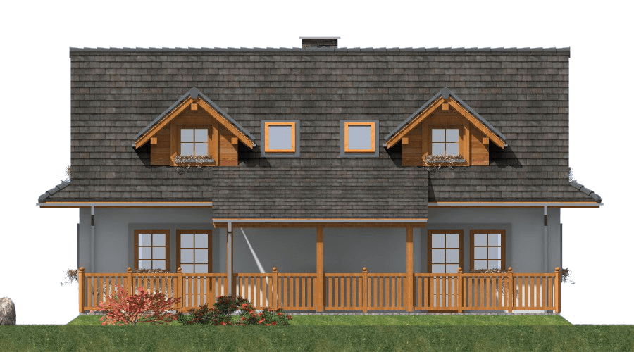 Elewacja tylna w projekcie domu ABL-136 DOM RUBINOWA