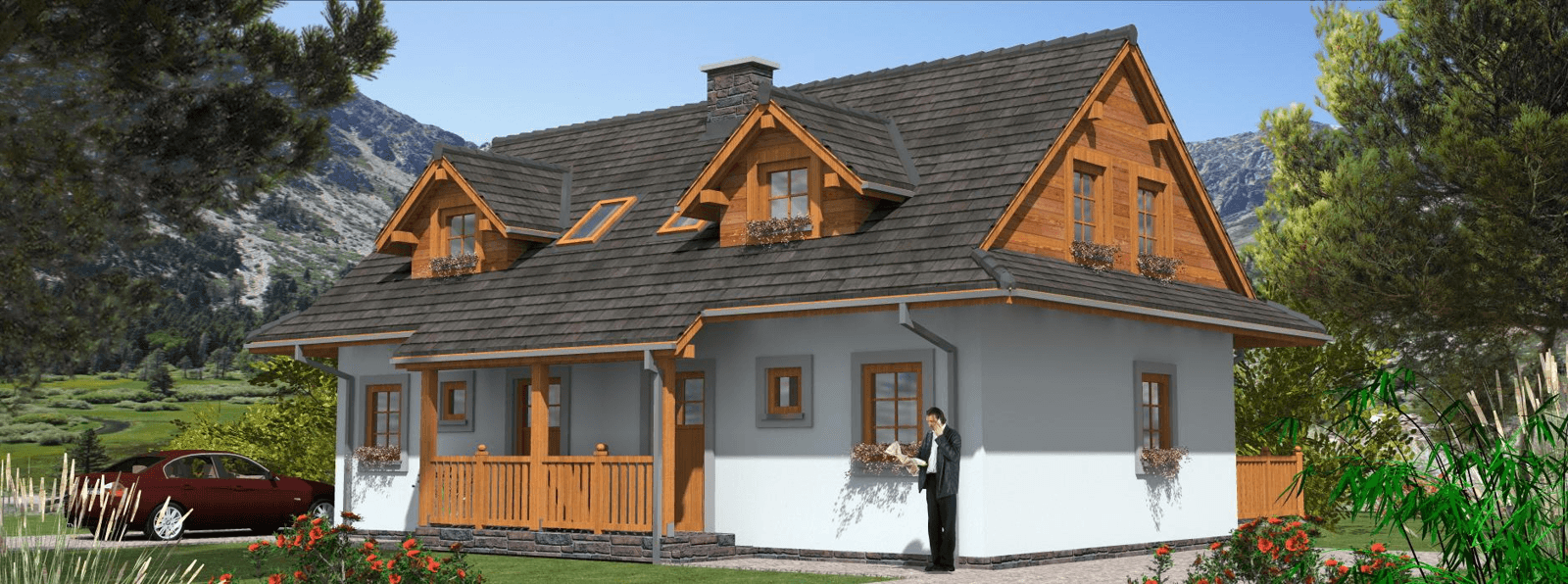 Wizualizacja projektu domu ABL 136 Dom Rubinowa