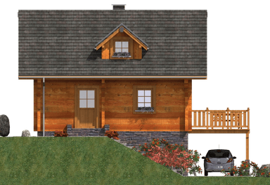 Elewacja frontowa projekt domu L-87