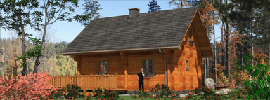 Piękny taras w projekcie domu L-87