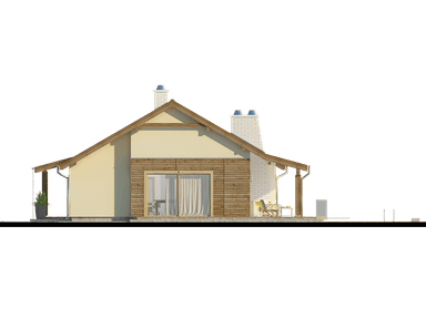 Elewacja boczna w projekcie domu AJR 03BV01