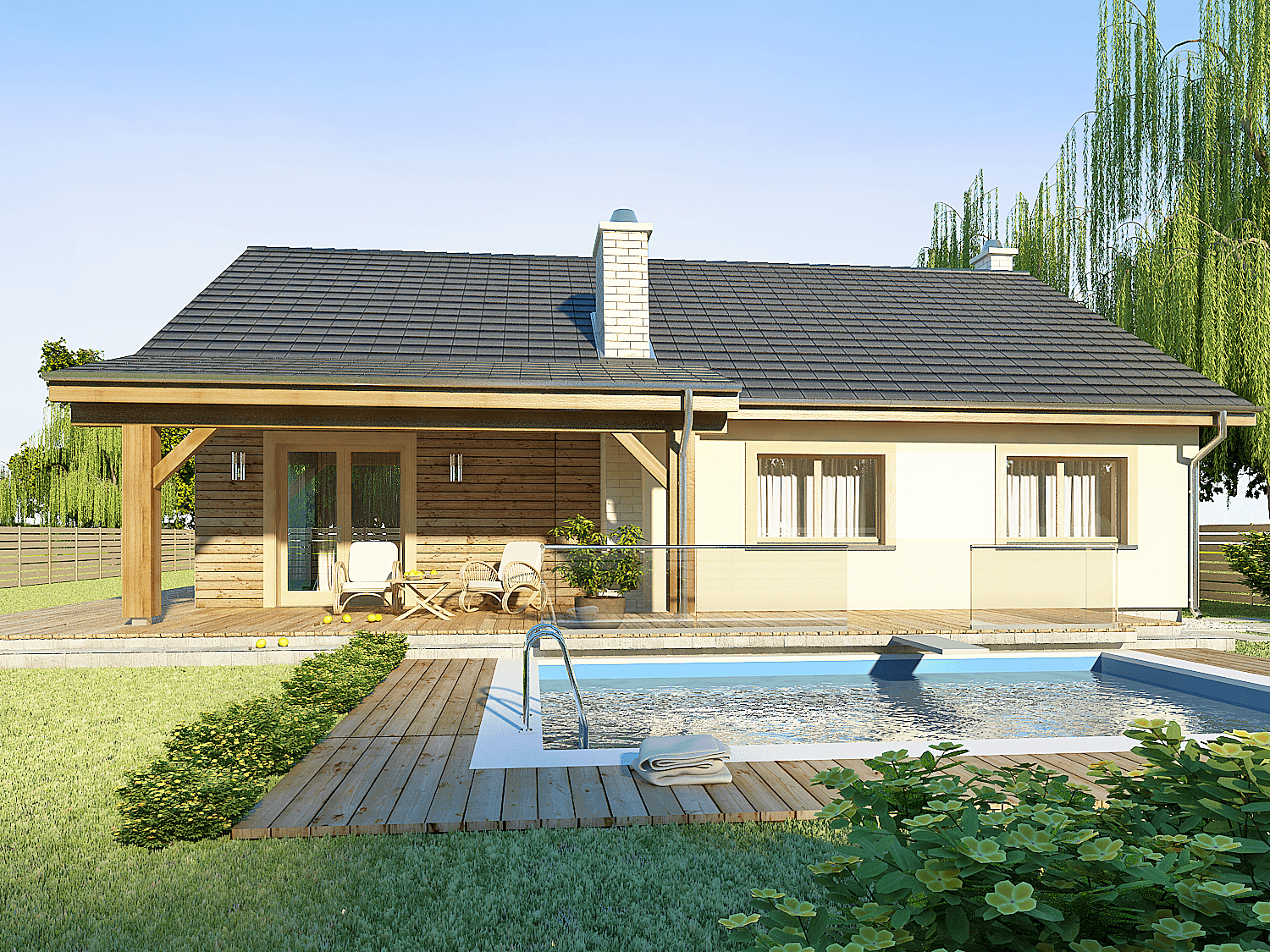 Wizualizacja projektu domu AJR 03 B V01