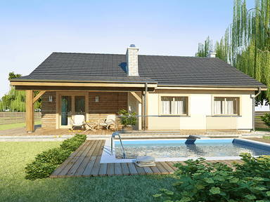 Wizualizacja projektu domu AJR 03 B V01