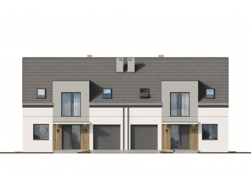 Elewacja projekt bliźniaka eco 48