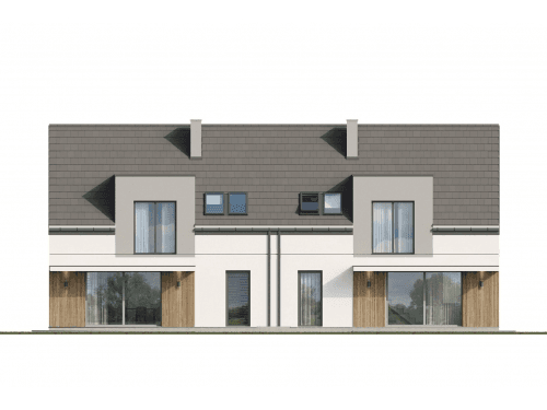 Elewacja projektu bliźniaczego Eco48