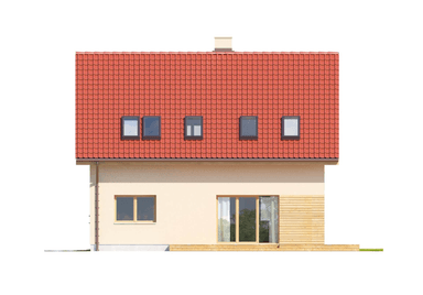 Elewacja ogrodowa proejkt domu Eco 05