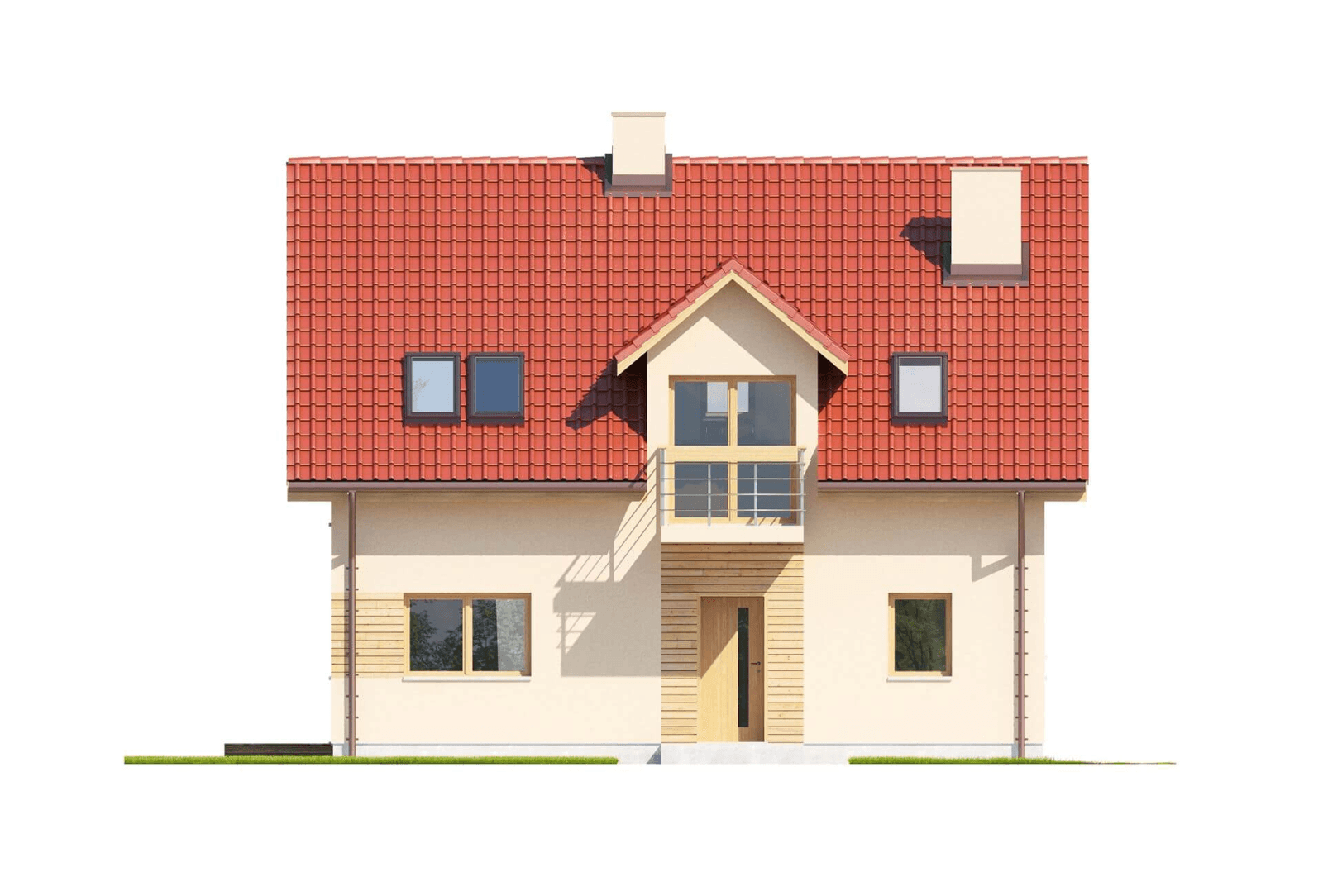 Elewacja frontowa projekt domu Eco 05