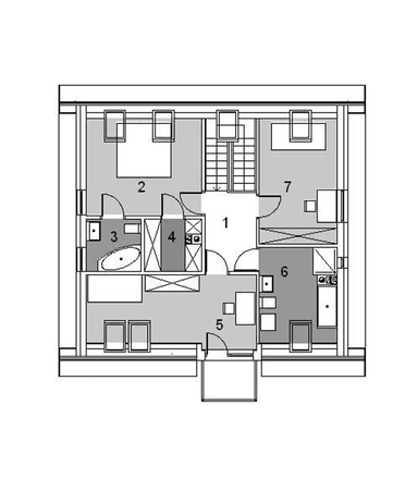Rzut poddasza dom projekt domu Eco 05
