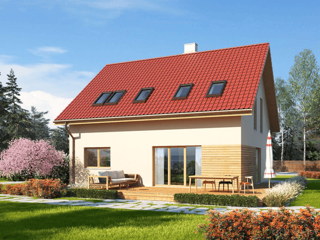 Wizualizacja ogrodowa projekt domu Eco 05