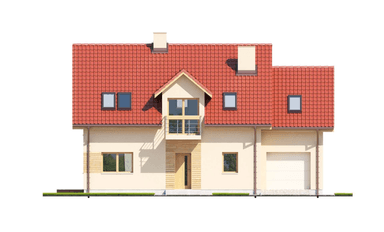 Elewacja frontowa projektu domu Eco 06