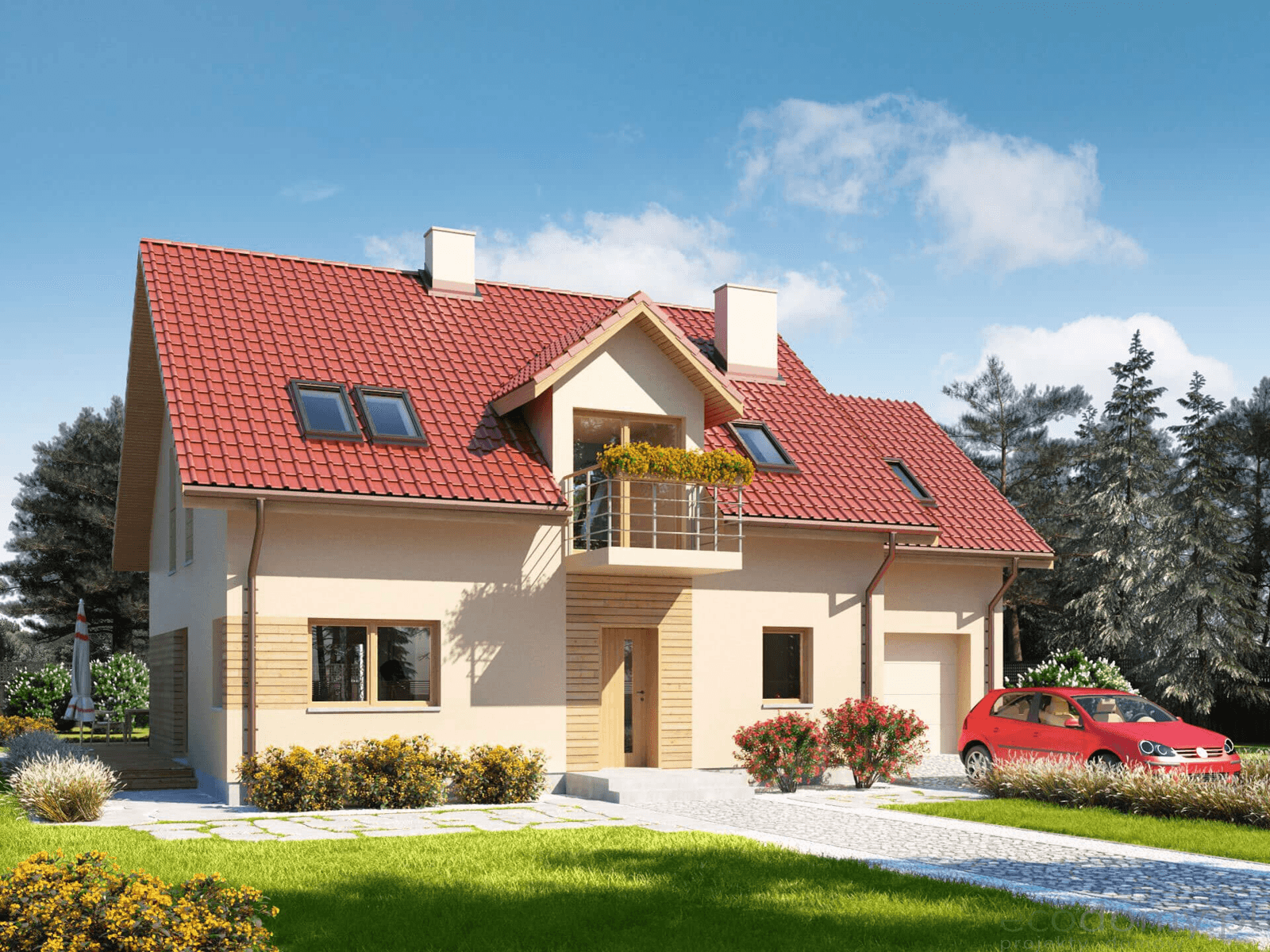 Wizualizacja domu projekt domu Eco 06