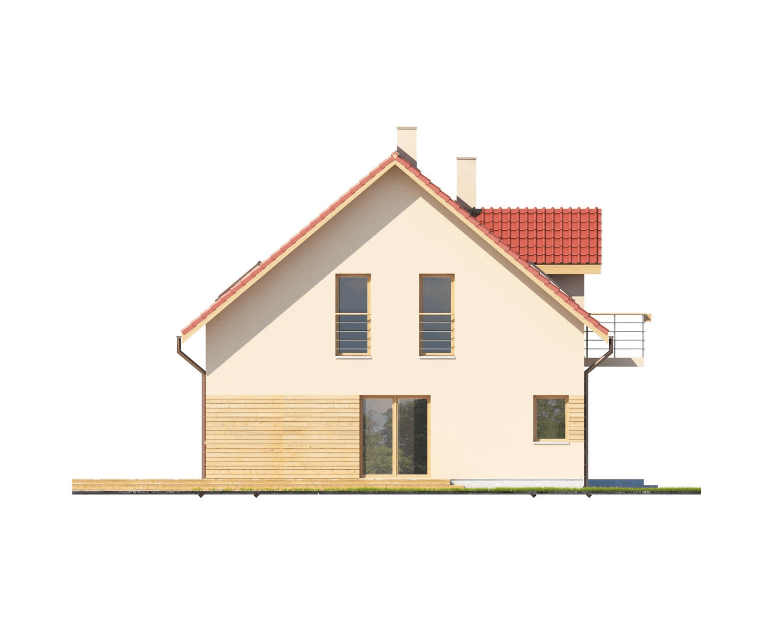 Elewacja boczna projekt domu Eco 07