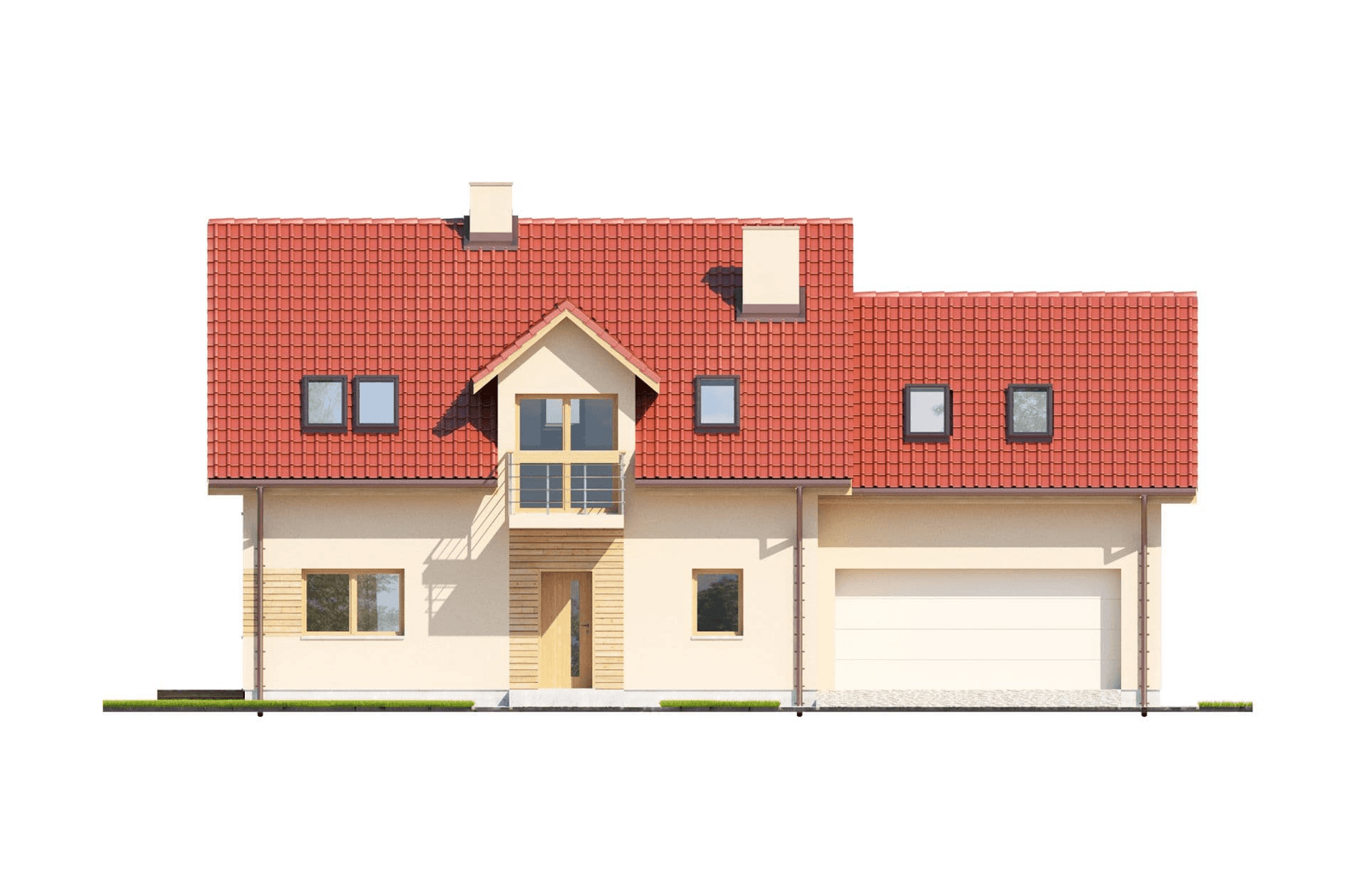 Elewacja frontowa proejkt domu Eco 07