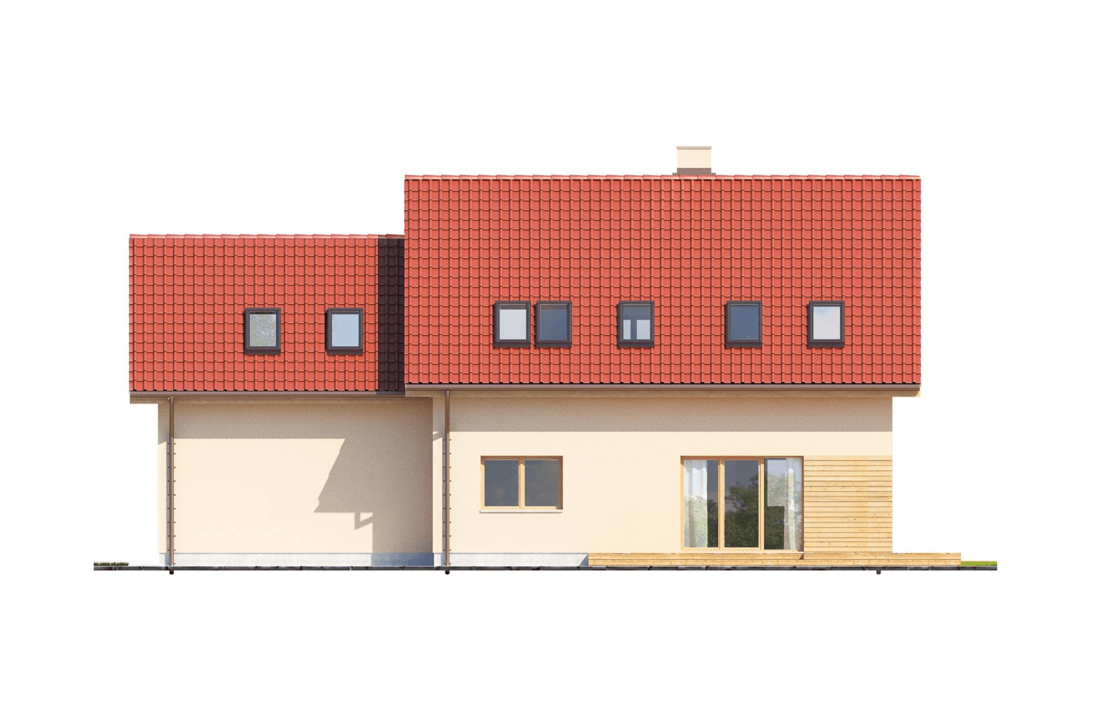 Elewacja ogrodowa projekt domu Eco 07