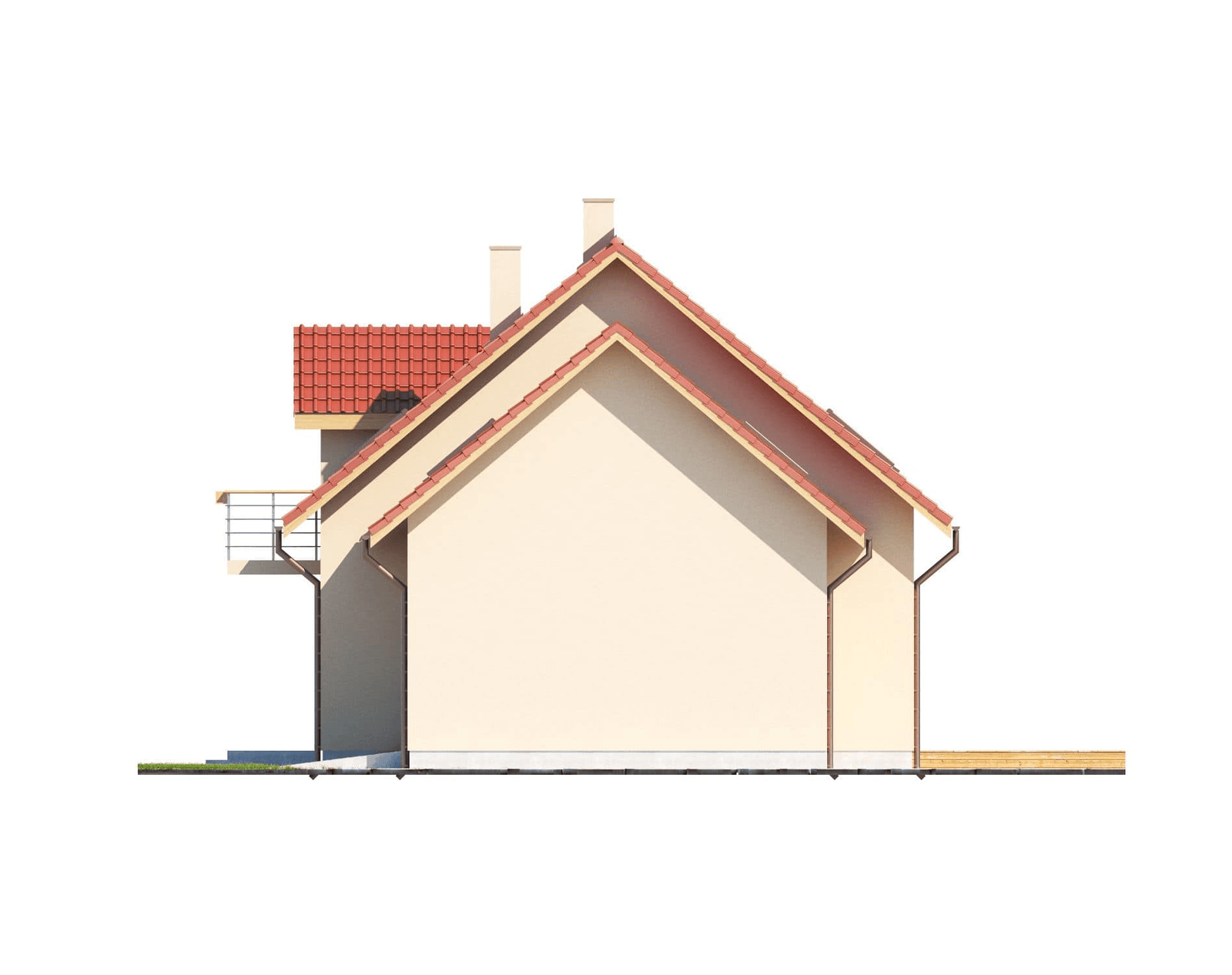 Elewacja boczna projekt domu Eco 07