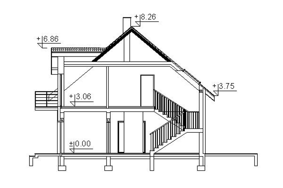 Przekrój projekt domu Eco 07