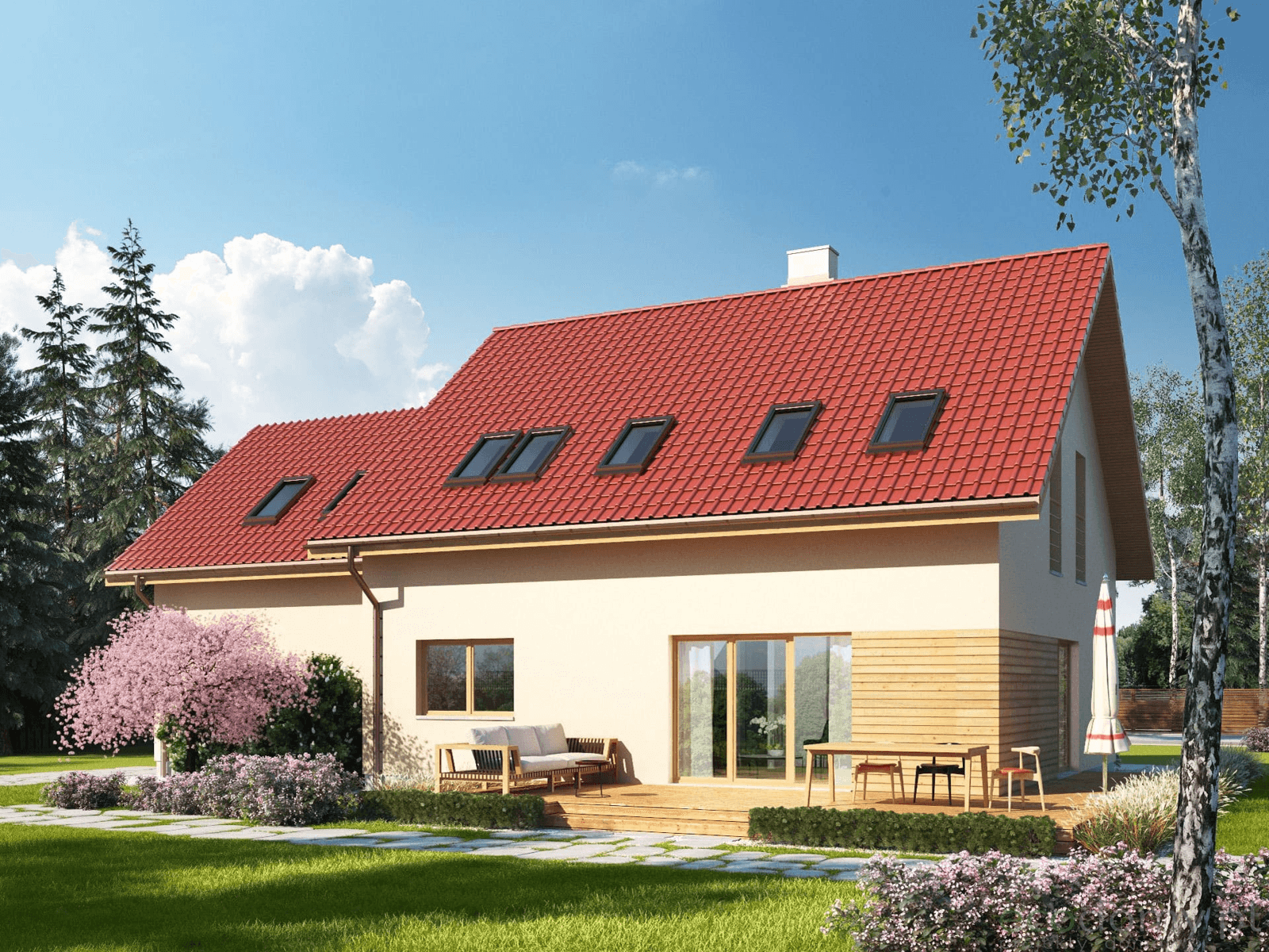 Wizualizacja projektu domu Eco 07