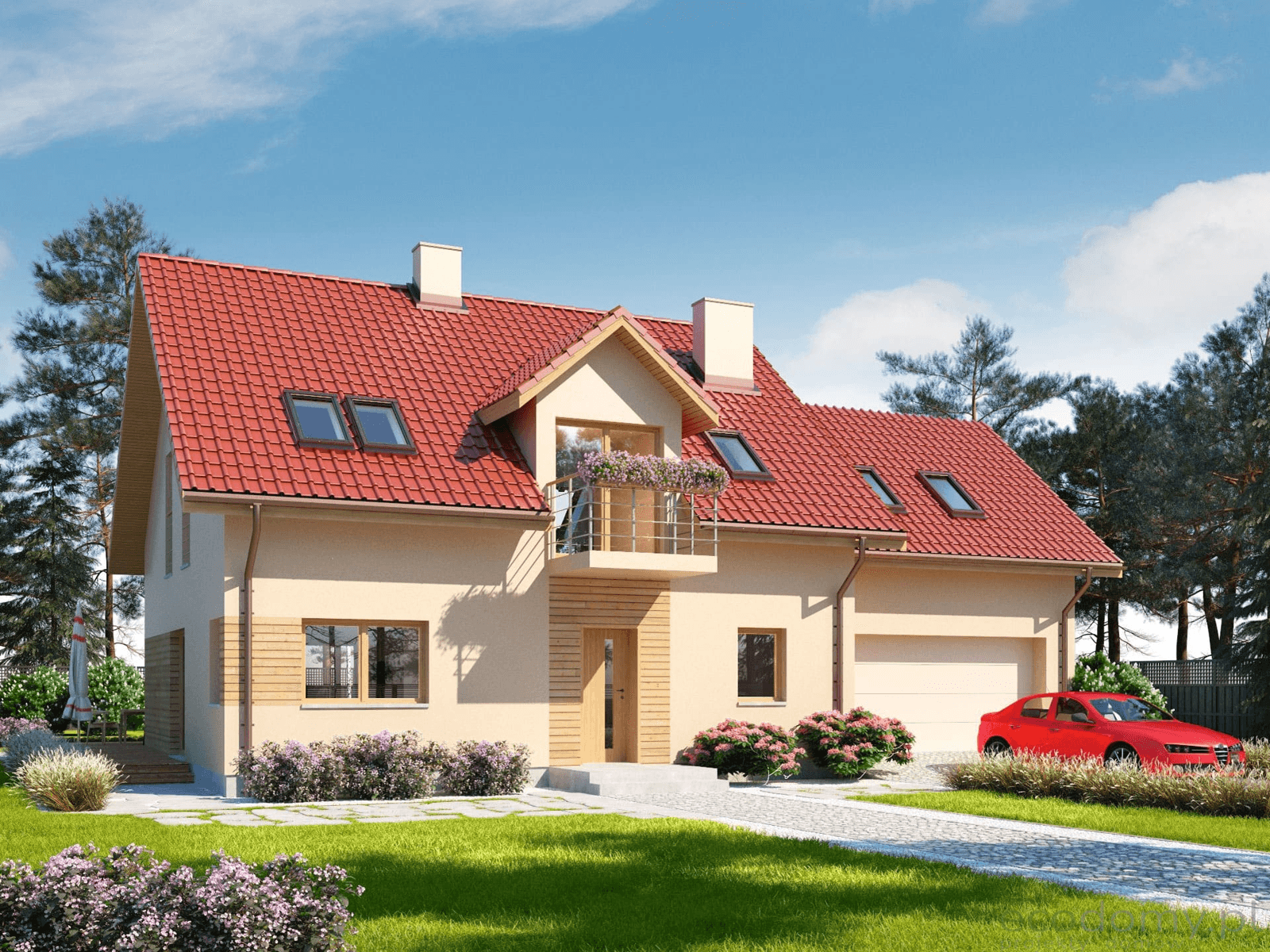 Wizualizacja projektu domu Eco 07