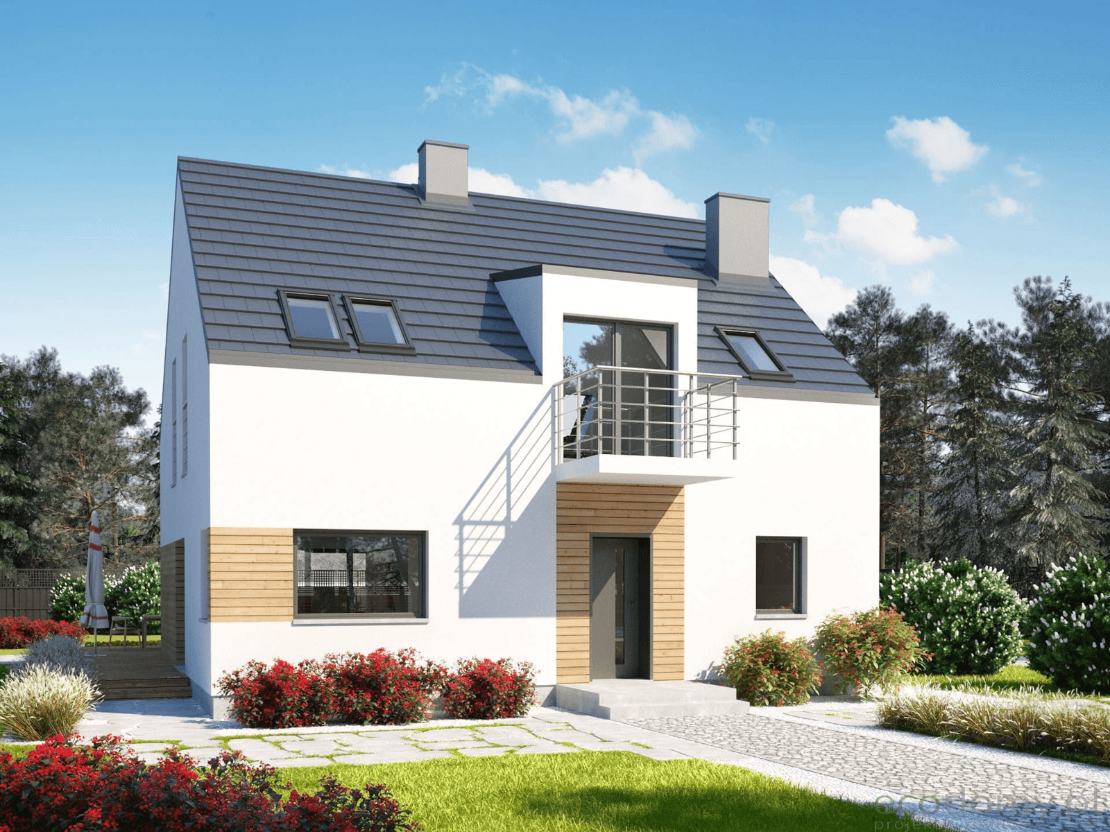 Wizualizacja projekt domu Eco 08