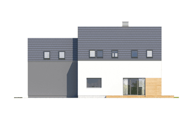 Elewacja tylna projektu domu Eco 10