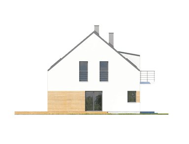 Elewacja boczna w projekcie domu Eco 10
