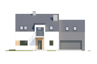 Elewacja frontowa projektu domu Eco 10