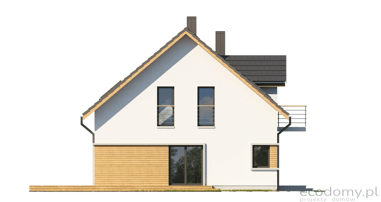 Elewacja lewa projektu domu Eco11