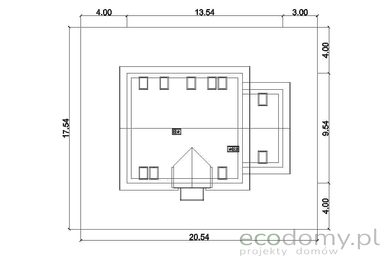 Usytuowanie domu Eco11 na działce