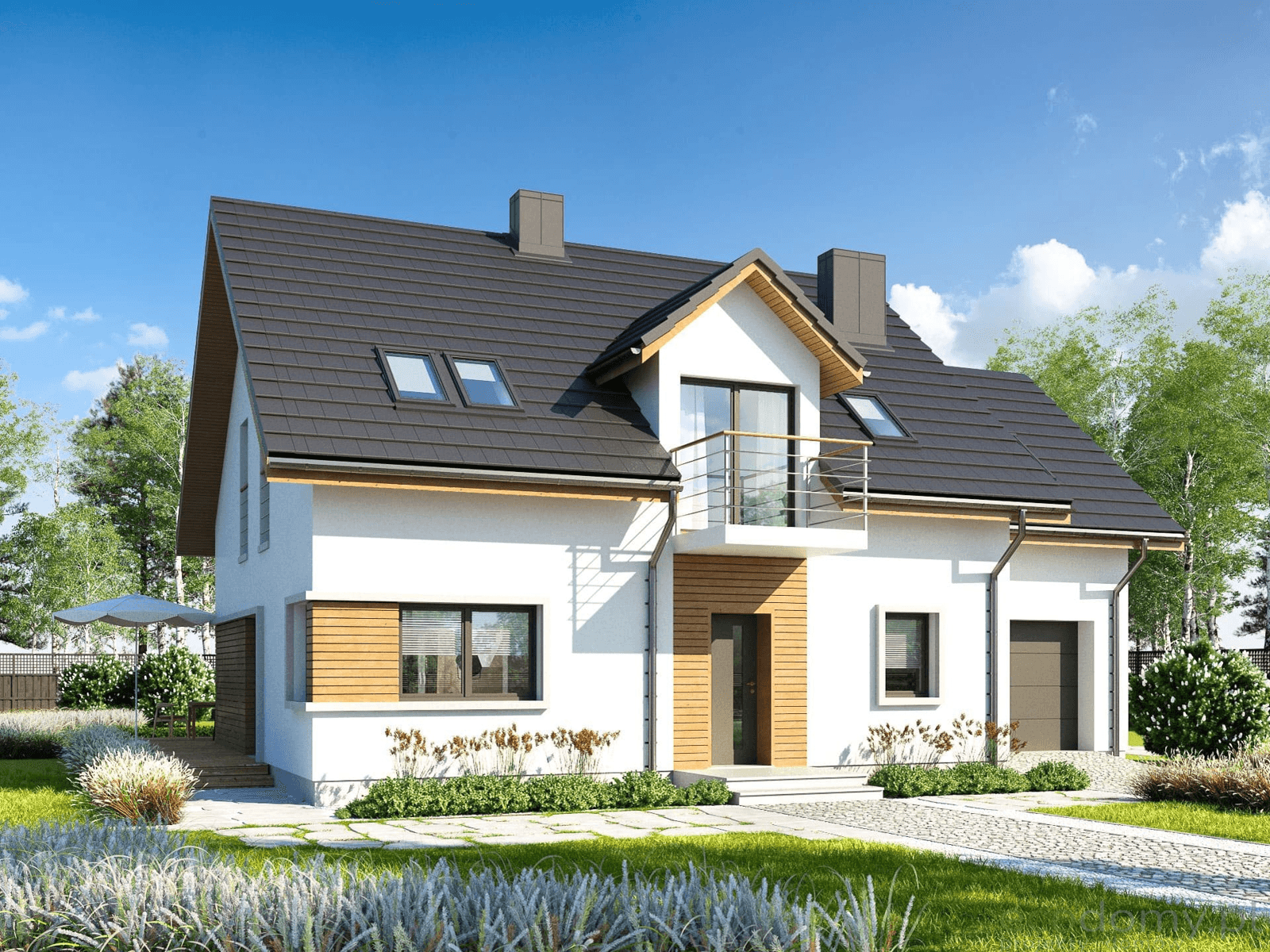 Wizualizacja projektu domu jednorodzinnego Eco11