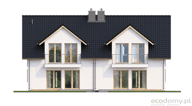 Elewacja tylna projektu domu Eco 15