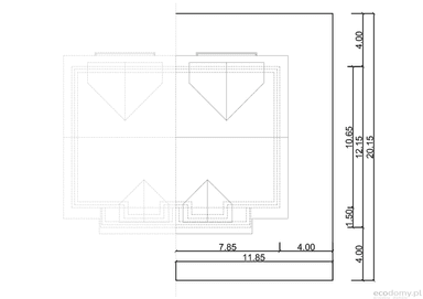 Usytuowanie projektu domu na działce Eco 15
