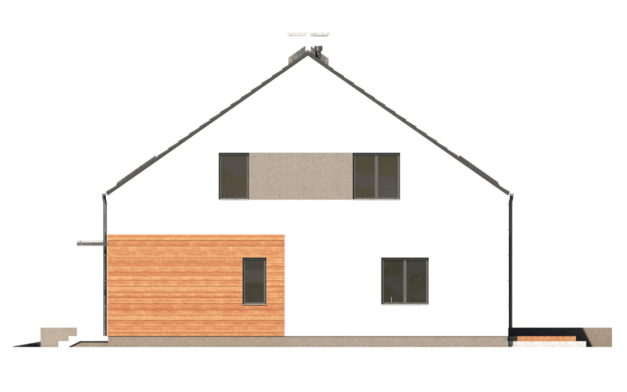 Elewacja boczna domu Eco 16