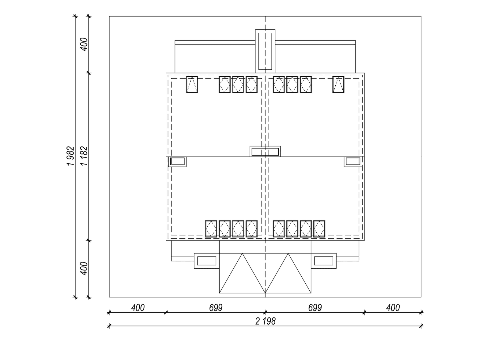 Rzut działki w projekcie domu ECO 16