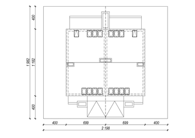 Rzut działki w projekcie domu ECO 16