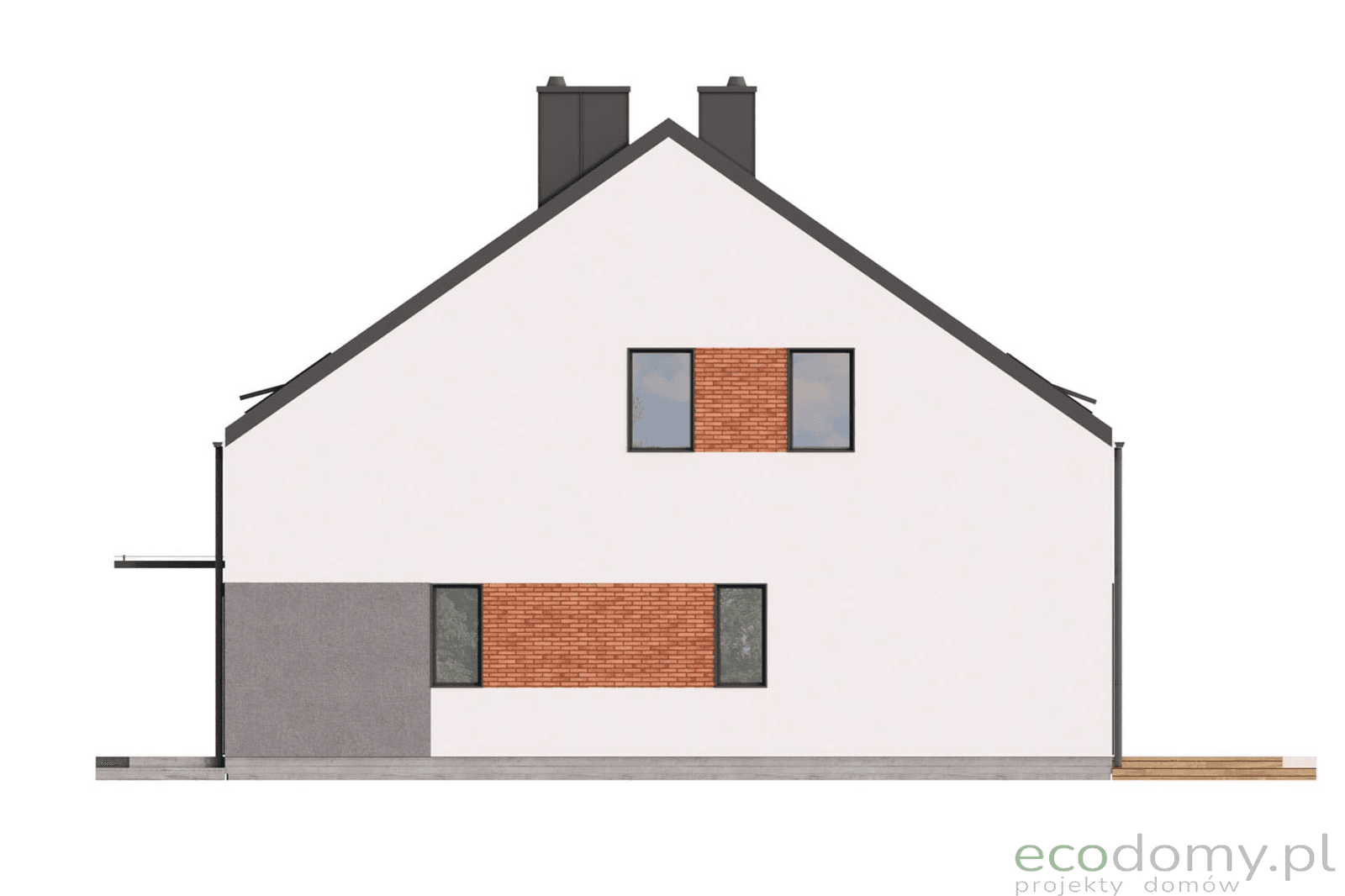 Elewacja boczna projektu domu Eco 17