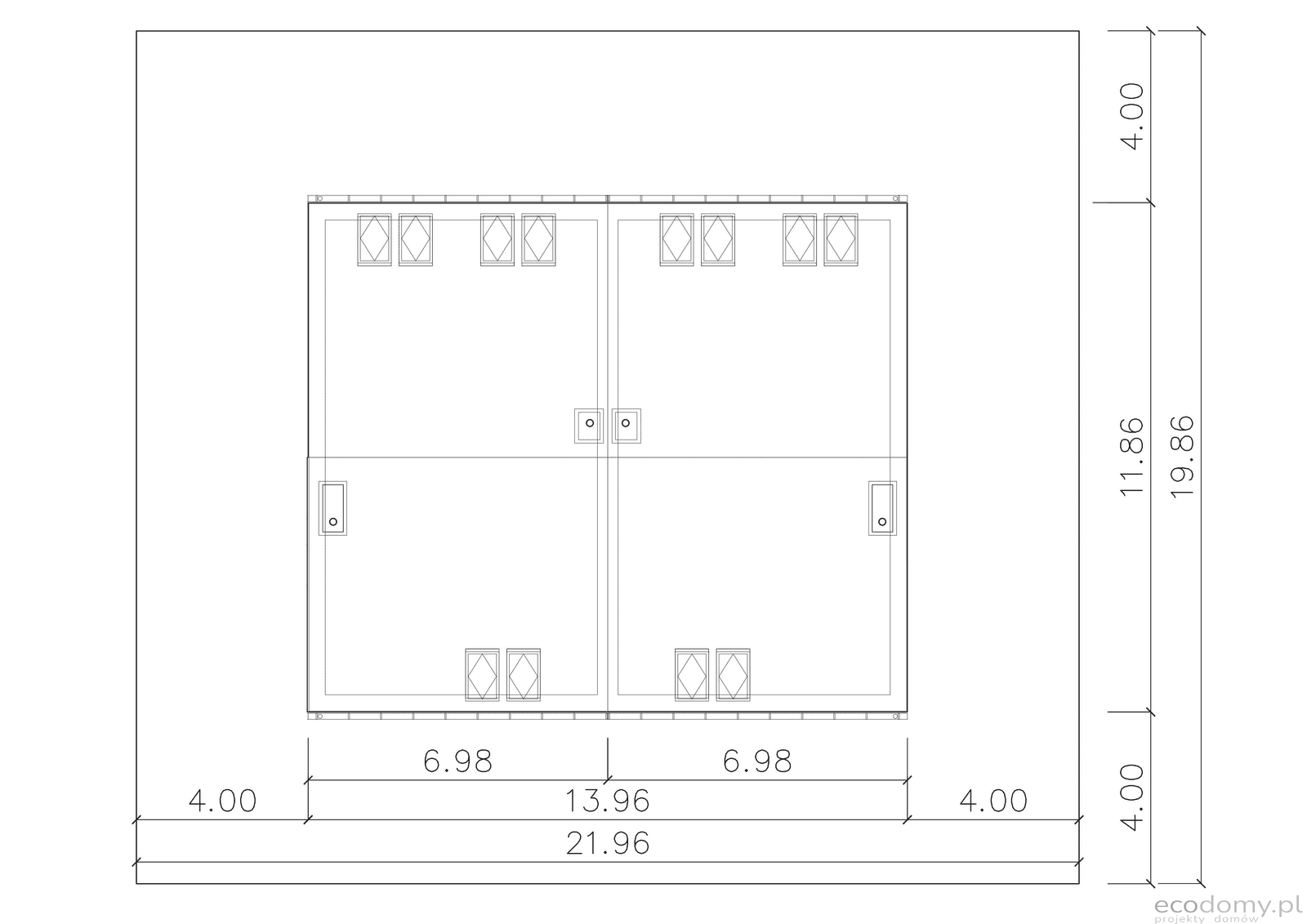 Usytuowanie domu Eco 17 na działce