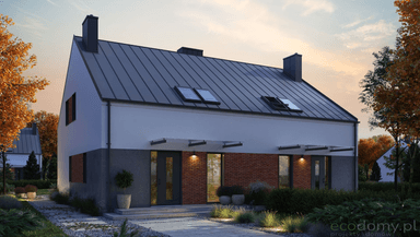 Widok na dom Eco 17 - zabudowa bliźniacza