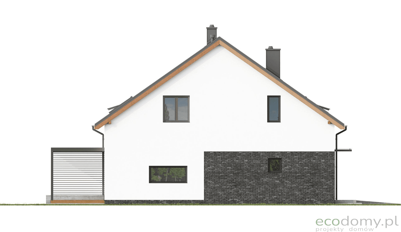 Elewacja boczna w projekcie domu Eco 19