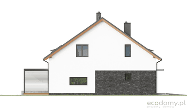 Elewacja boczna w projekcie domu Eco 19