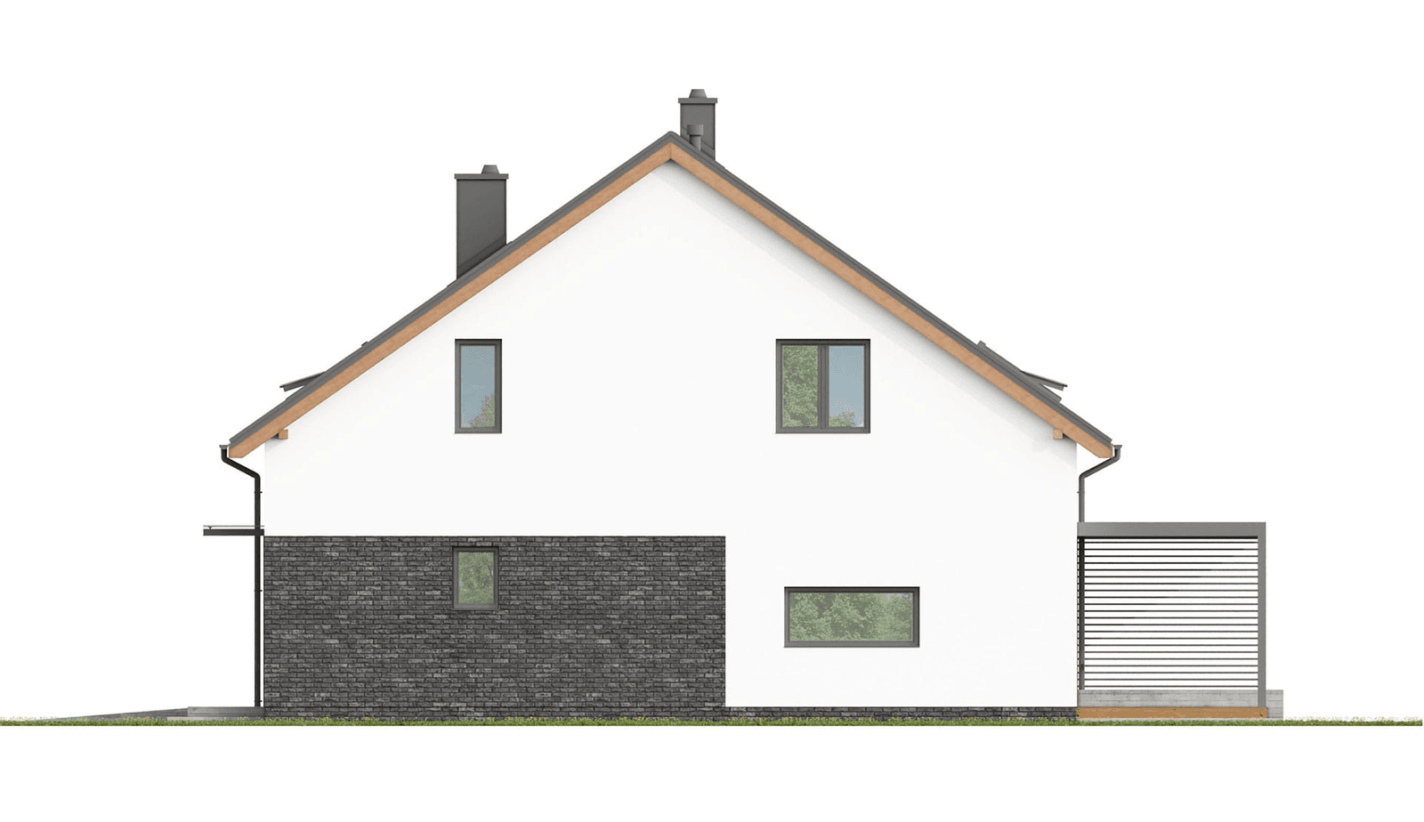 Elewacja boczna w projekcie bliźniaczym Eco 19