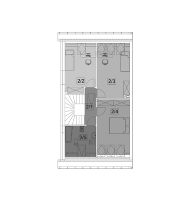 Rzut poddasza w projekcie domu Eco 19