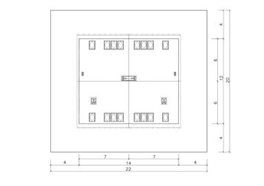 Usytuowanie projektu domu w zabudowie bliźniaczej Eco 19