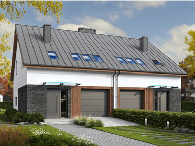 Projekt domu Eco 19 w zabudowie bliźniaczej