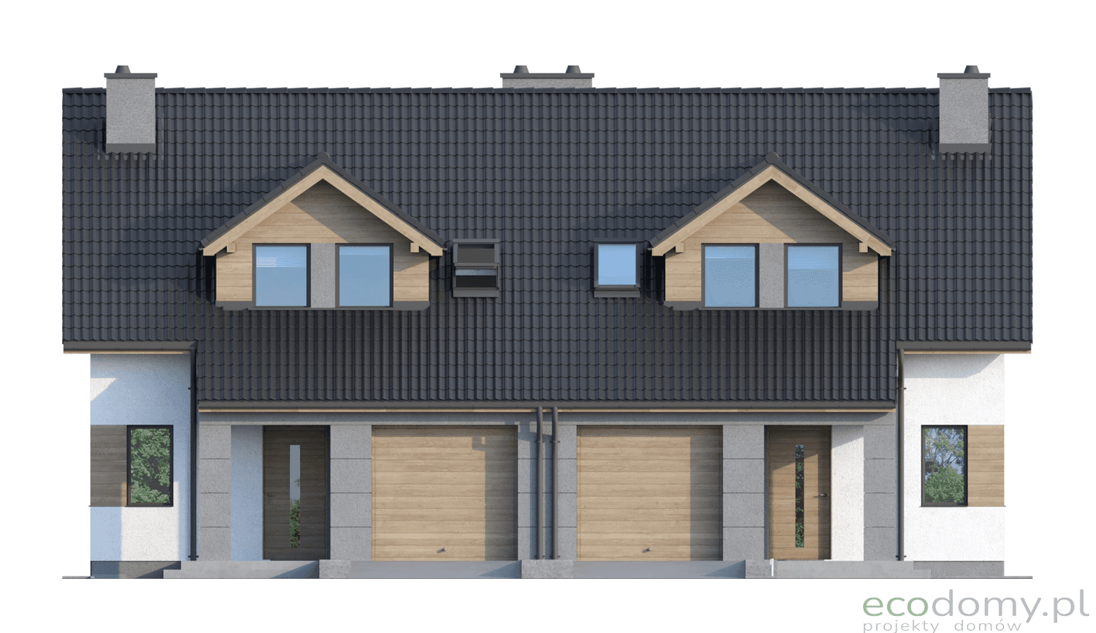 Elewacja frontowa projektu domu Eco 21