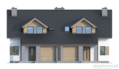 Elewacja frontowa projektu domu Eco 21