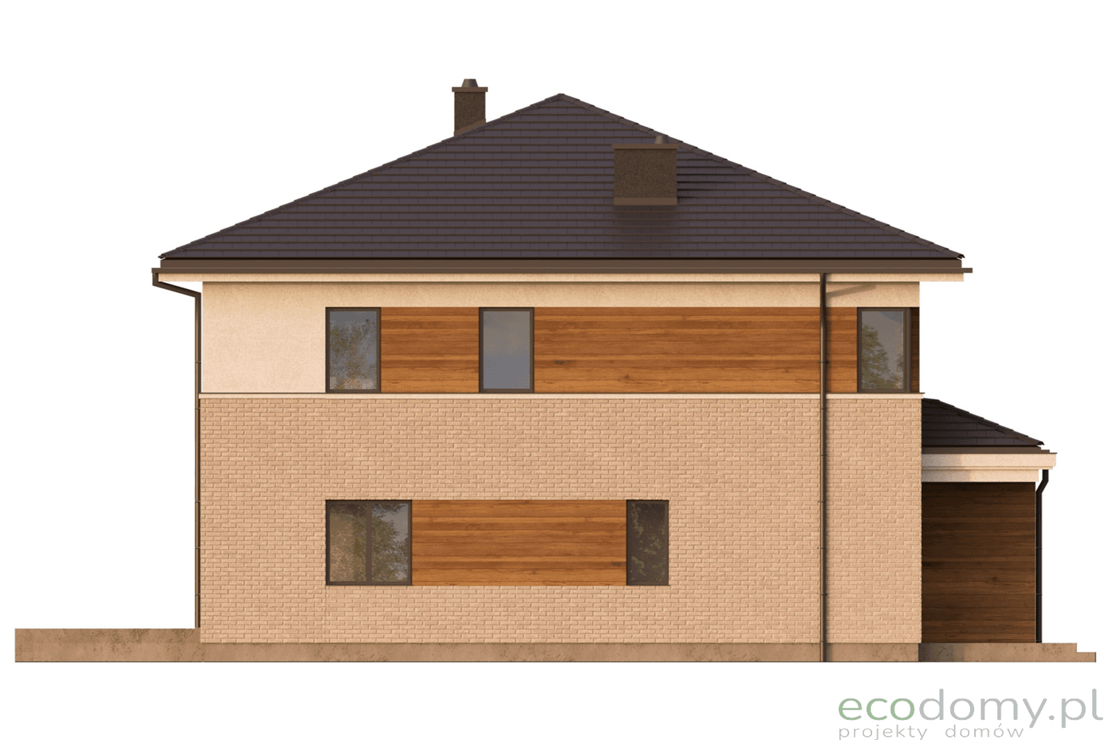 Elewacja boczna domu Eco 22