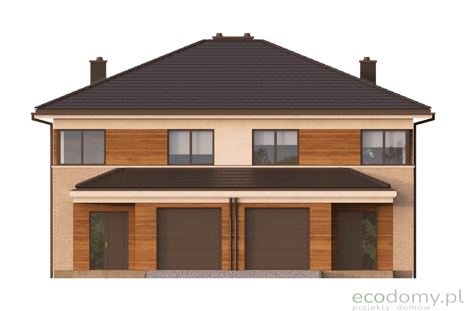 Elewacja frontowa projek domu Eco 22