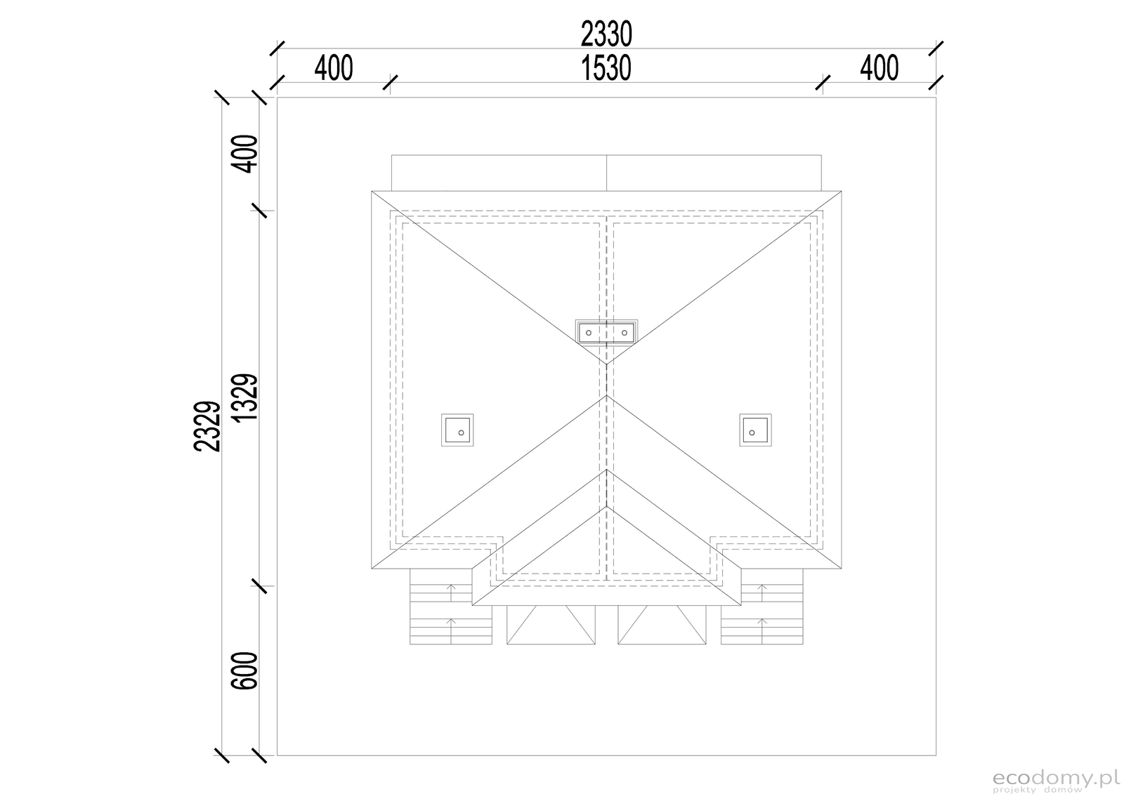 Usytuowanie domu na działce projekt domu Eco 23